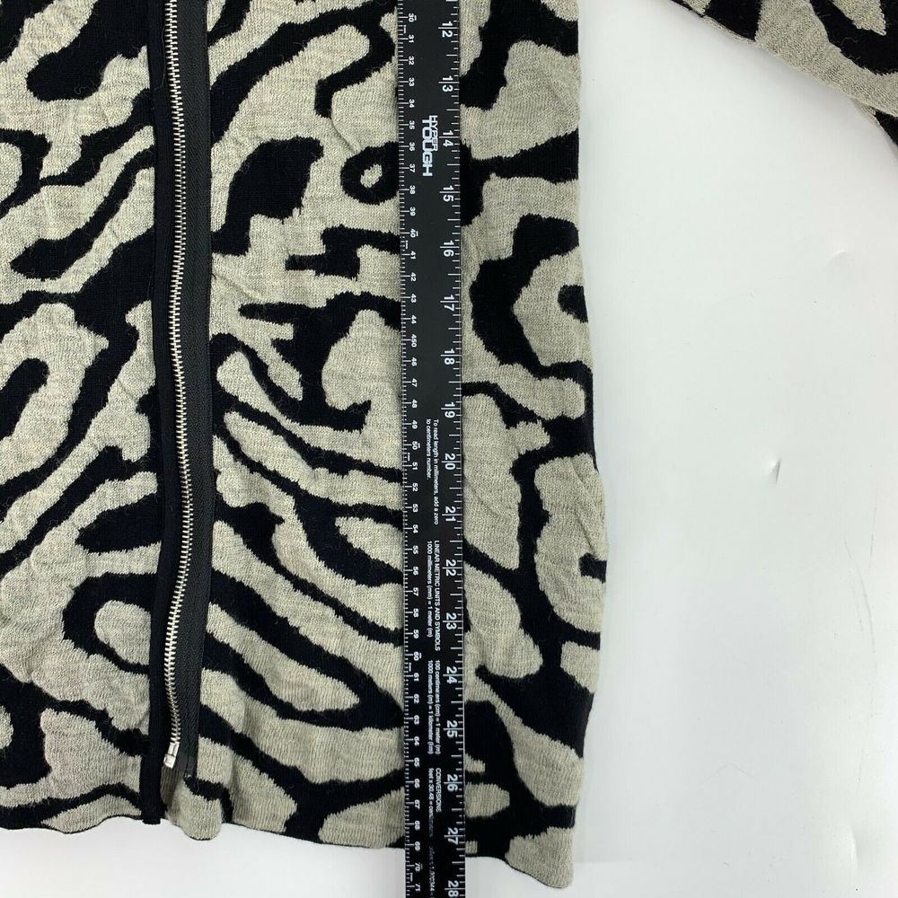 Chico's Boiled Wool Animal Print Cardigan Sweater - Picture 10 of 12
